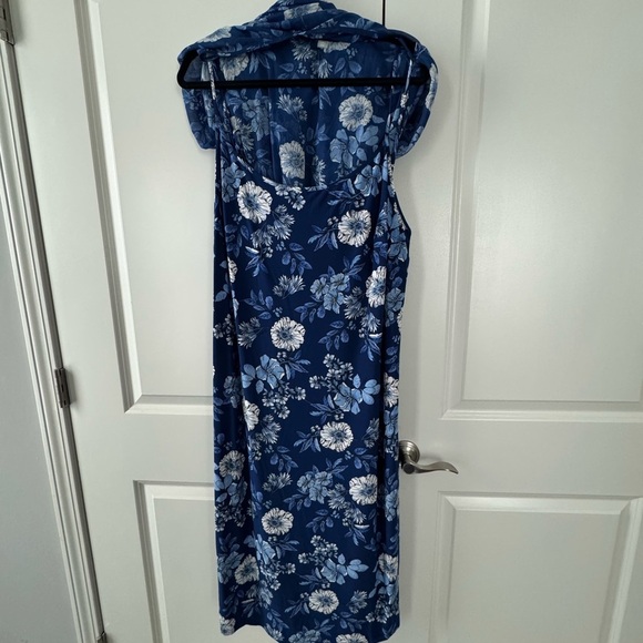 Tommy Hilfiger Womens Blue Lined Dolman Sleeve Maxi Dress Plus 22W​ - Picture 8 of 14